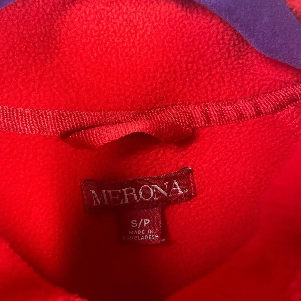 Merona women’s‎ fleece jacket orange size small